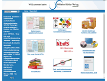 Tablet Screenshot of koehler-verlag.de